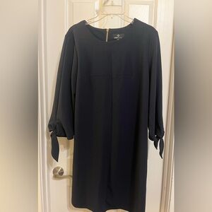 Ronni Nicole Blue Sheath Dress with Bishop Sleeves